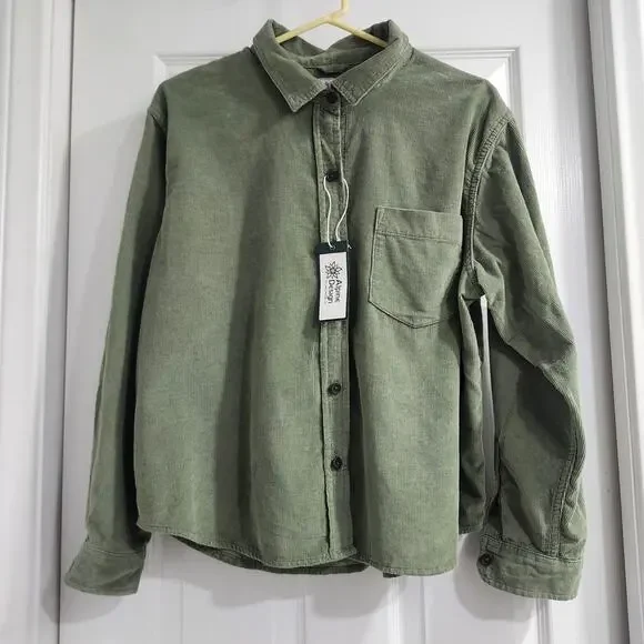 ❤️NWT❤️ Alpine Design Olive Men's Casual Button Down Shirt - Picture 1 of 14